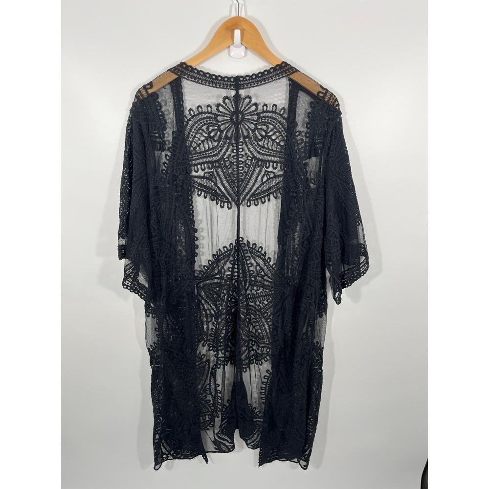 Womens‎ Kimono L Black Lace Whimsigoth Dark Fairy Festival Concert Lightweight